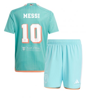 Inter Miami Lionel Messi #10 Tercera Equipación Niños 2024-25 Manga Corta (+ Pantalones cortos)